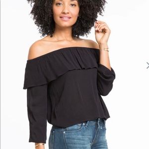 Marine Layer Hudson ruffle long sleeve blouse NWOT